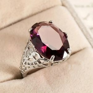 NEW 925 Sterling Silver Amythest Ring